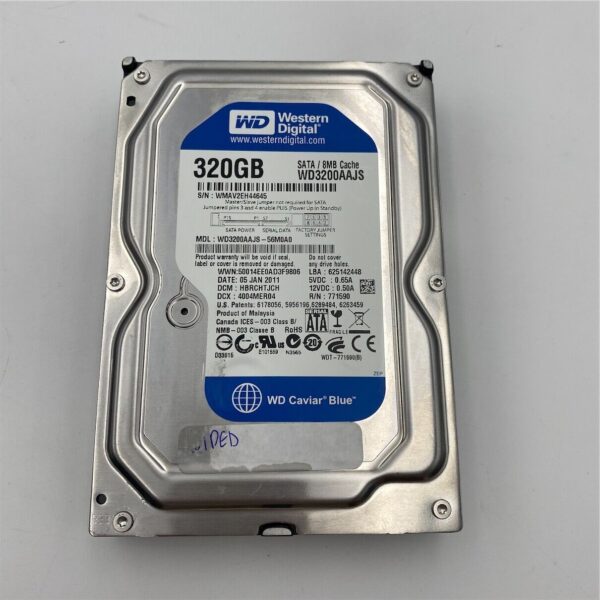 WD 320GB 8MB CACHE 3.5'' 7200RPM SATA2 HDD 504338-001 45J8276 WD3200AAJS