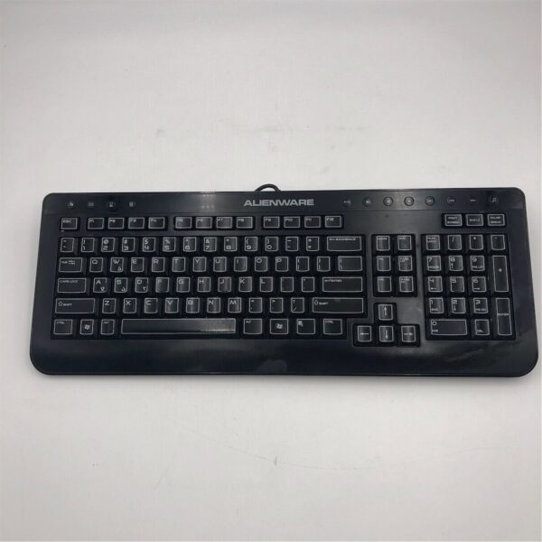 Alienware Black Multimedia Gaming Wired USB Keyboard H9Y23 SK-8165 - Image 6