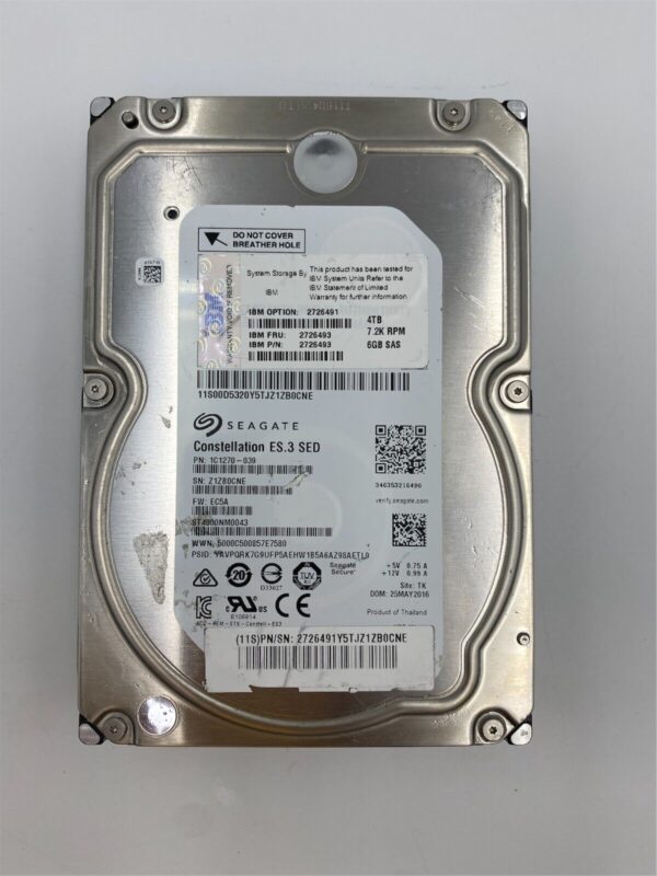 IBM 4 TB 7.2K 3.5" SAS SED HDD 2726491 2726493 - Imagen 2