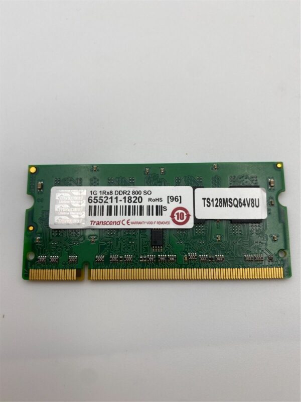 Transcend 1GB DDR2-800 Unbuffered SO-DIMM TS128MSQ64V8U-I TS128MSQ64V8U