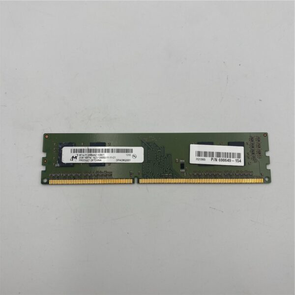 HP DIMM, 2GB, PC3-12800, CL11, dPC MT4JTF25664AZ-1G6E1 698649-154