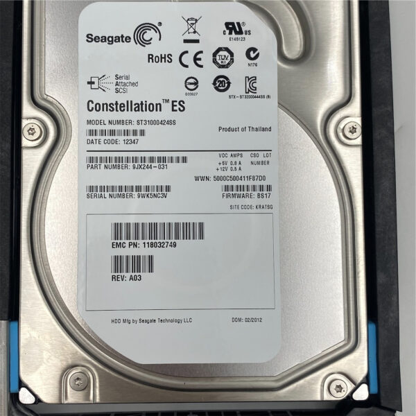 EMC 1TB 7.2K SAS 3.5 6G HDD VNX5100/53 005049407 - Image 3