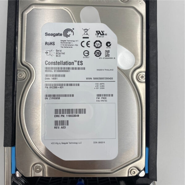 EMC 2TB 7.2K 6G HOTSWAP 3.5INCH SAS HDD 005050037 - Image 3