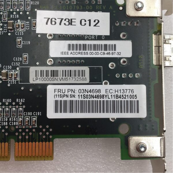 IBM FC 2Gb 1-Port LC PCI-X 133Mhz Emulex LP10000 Controller 03N4698 - Image 7