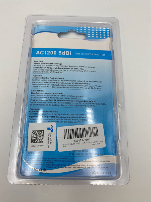 HAOLIYUN AC1200 5dBi USB WIRELESS ADAPTER NIP AC1200-5DBI X002BU3F91 X001MV8L0X - Image 4
