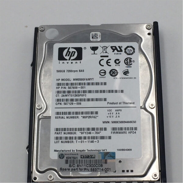 HP M6625 500GB 7.2K SAS 6G 2.5 HDD 583714-001 - Image 5