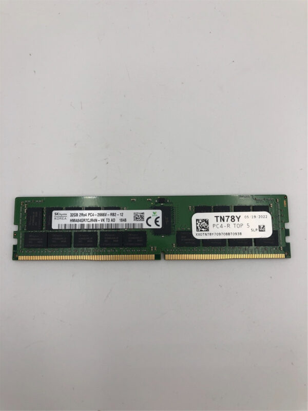 DELL 32GB (1*32GB) 2RX4 PC4-21300V-R DDR4-2666MHZ RDIMM TN78Y A9781929