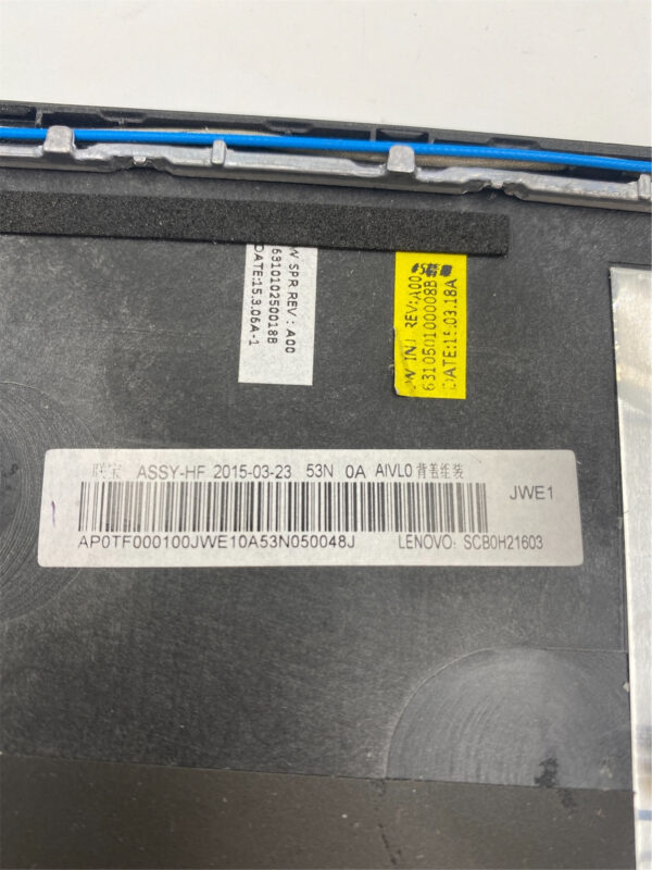 Lenovo LCD Cover ASM non-touch (Includes hinges, LCD and camera cables) 00HN540 - Image 3