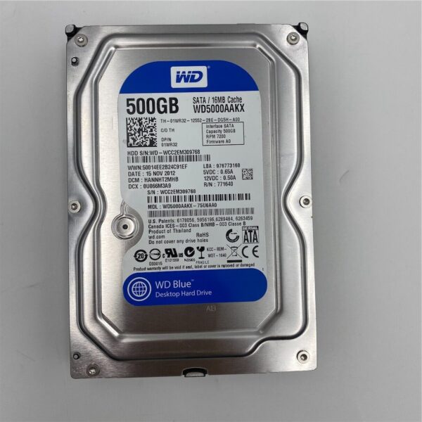 DELL 500GB 7.2K 3G 3.5INCH SATA HDD 01WR32 - Image 2