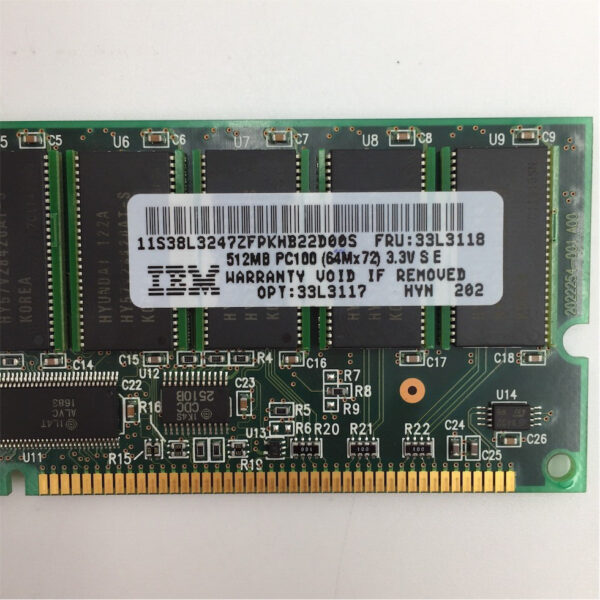 IBM 512MB 1X512MB PC100 ECC DIMM 33L3118 - Image 3