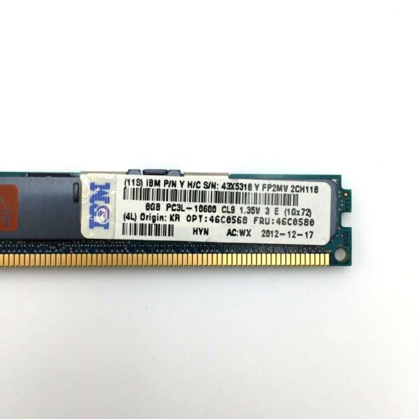 IBM 8GB 1.35V PC3-10600 CL9 ECC DDR3 1333 MHz VLP RDIMM 46C0568 43X5318 46C0580 - Image 4