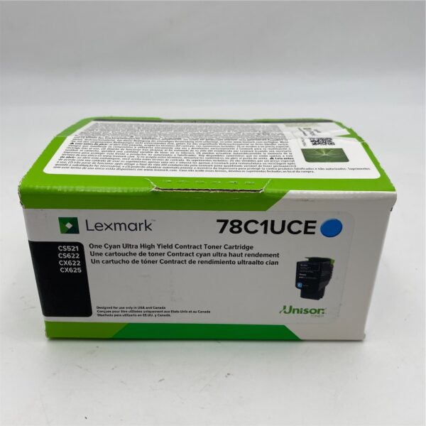 Lexmark 78C1UCE Cyan Ultra High Yield Contract Toner 78C1UCE-HY