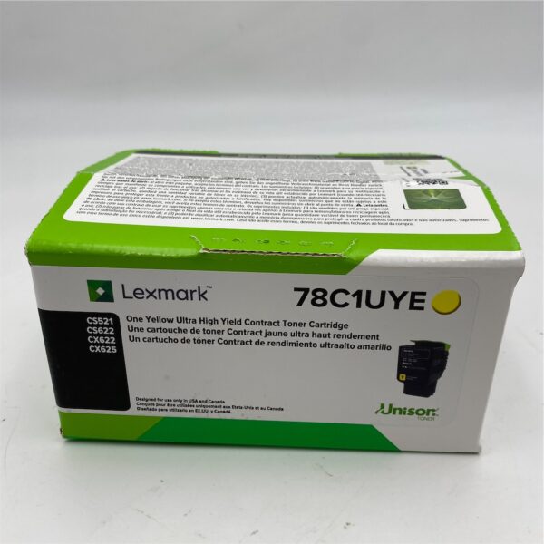 Lexmark 78C1UYE Yellow Ultra High Yield Toner Cartridge 78C1UYE-HY
