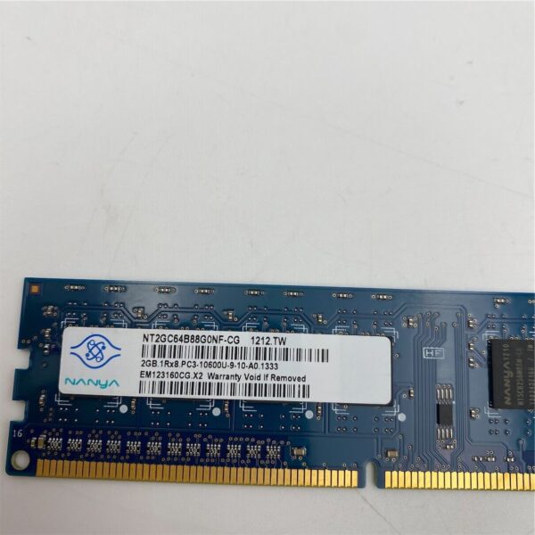 NANYA 2GB 1RX8 PC3-10600U DDR3-1333MHZ MEM NT2GC64B88G0NF-CG - Image 2