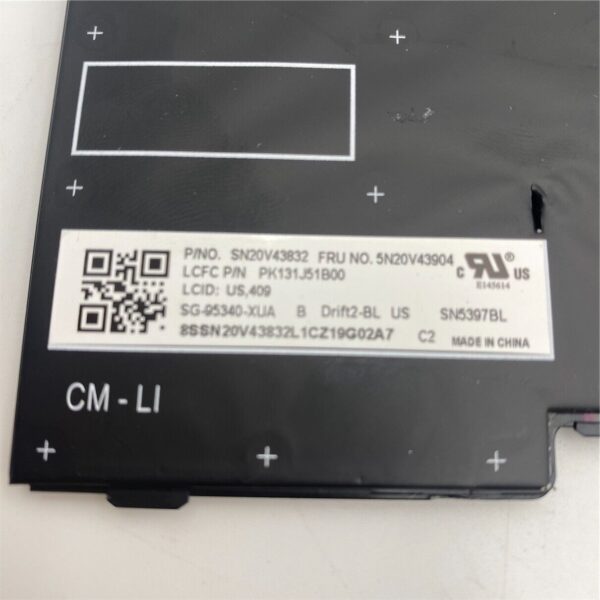 Lenovo Keyboard Internal,USA English,Black,Backlight 5N20V44048 5N20V43904 - Imagen 4