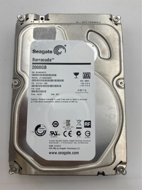 Seagate 2TB 7200RPM SATA 6Gb/s 64MB Cache 3.5-inch Hard Driv 1CH164-306 - Imagen 3