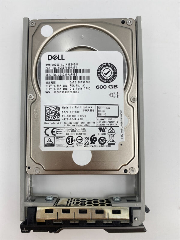 DELL 600GB 10K 12G 2.5INCH SAS HDD 0GTYCR GTYCR - Image 2