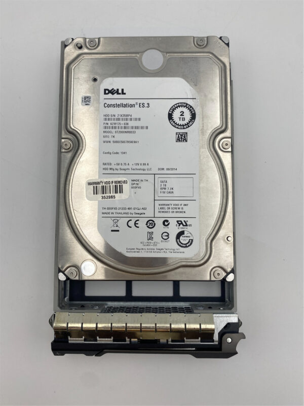DELL 2TB 7.2K SATA 3.5" 6Gb/s HDD 055FX5 55FX5 - Imagen 3
