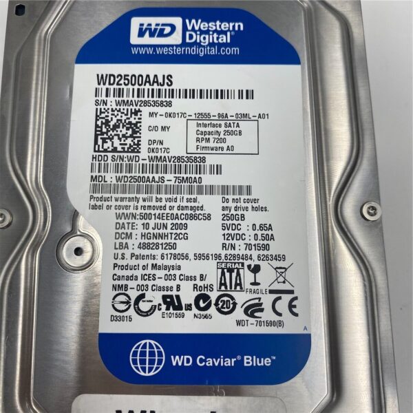 DELL 250GB 7.2K 3G 3.5 SATA HDD 0K017C - Imagen 2