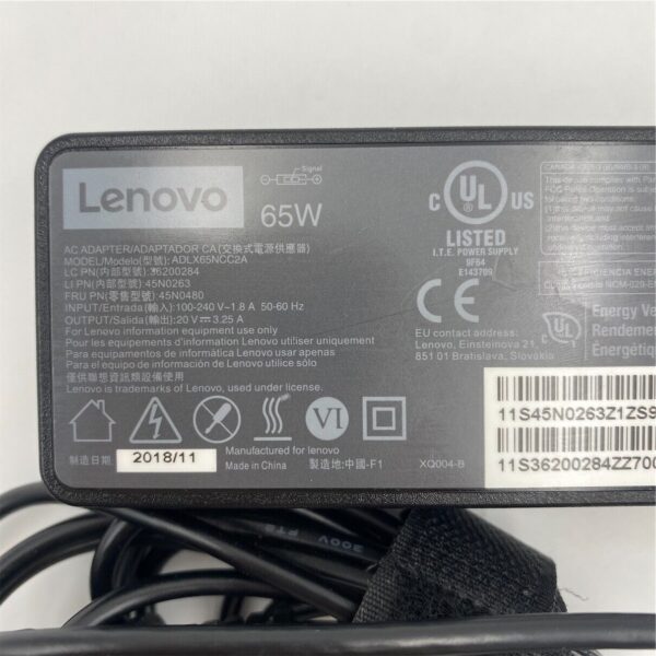 Lenovo 65W,20VDC,2P,WW,DEL 45N0256 45N0260 45N0328 45N0326 45N0264 45N0480 - Image 4