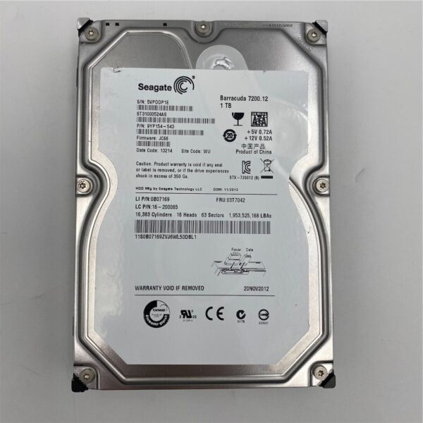 Dell 1TB SATA - 7200 rpm, 3.5in 9YP154-543 5HD1C75250 00PC551 16200182 03T7042 - Image 3