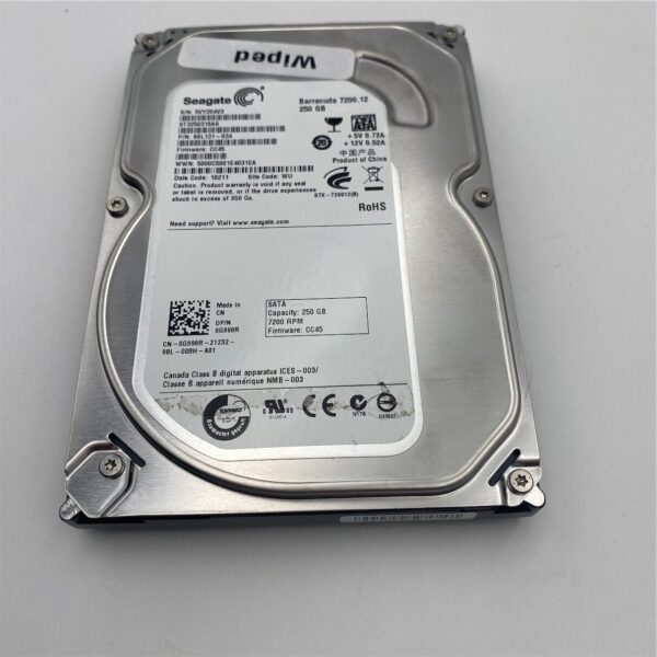 Dell 250GB 7200rpm 8mb SATA 3.5 9SL131-033 0G998R - Image 2