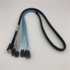 LSI 1.0M Int.Cable SFF8643 to (4) SATA (mini SAS HD to SATA) LSI00411 - Image 2