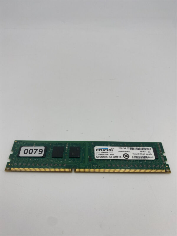 CRUCIAL 8GB 2RX8 PC3-12800U DDR3-1600MHZ UDIMM "Desktop Memory" CT102464BA160B