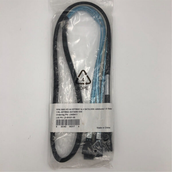 LSI 1.0M Int.Cable SFF8643 to (4) SATA (mini SAS HD to SATA) LSI00411 - Image 6