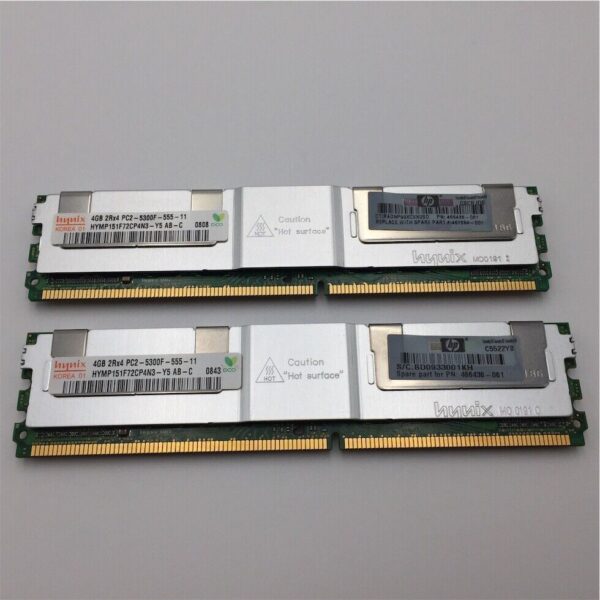 HP 8 GB FBD PC2-5300 (2 x 4 GB LP) Kit 466440-B21 467654-001 466436-061 - Image 3