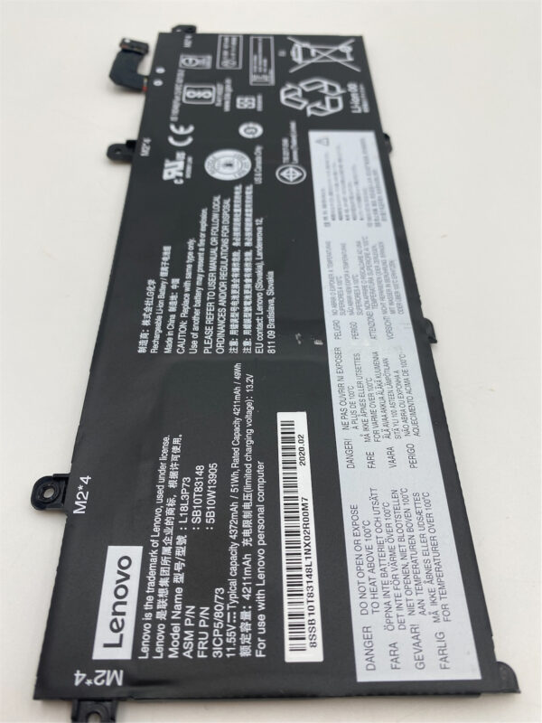 Lenovo Internal, 3c, 50Wh, LiIon, SMP Date Code: 2020-02 5B10W13905 - Image 5
