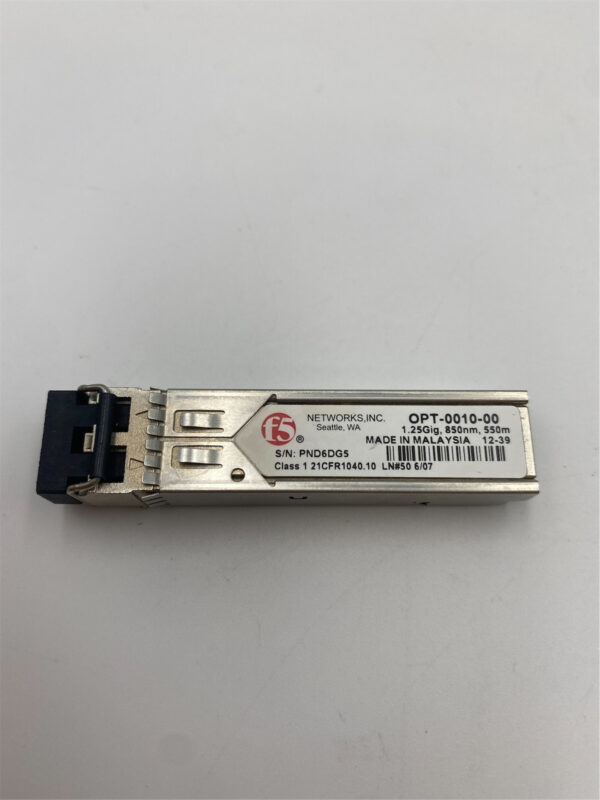 F5 NETWORK 1.25GB 1000BASE-SX SFP TRANSCEIVER OPT-0010-00