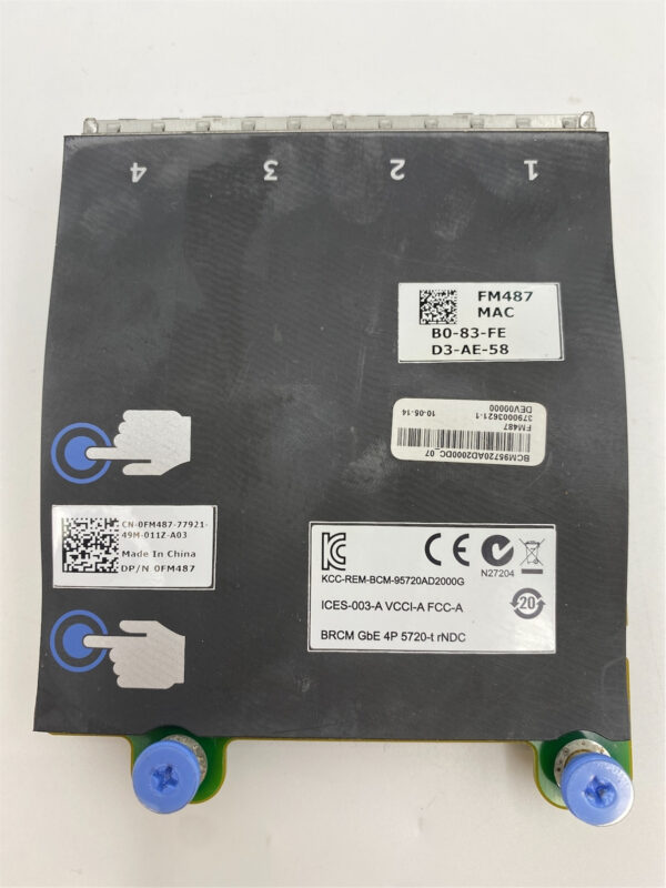 DELL Broadcom 5720 1GB 4-Port Base-T FM487