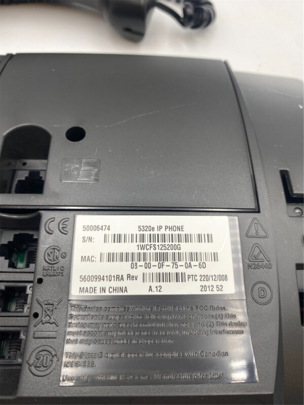 MITEL 5320E IP PHONE (Non-Backlit) 50006474 - Imagen 6