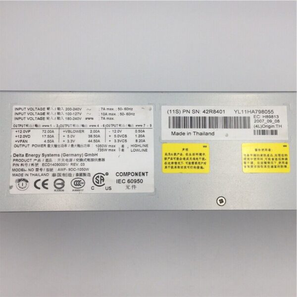 IBM 1050W Hot Swap AC Power Supply 42R8401 - Image 7