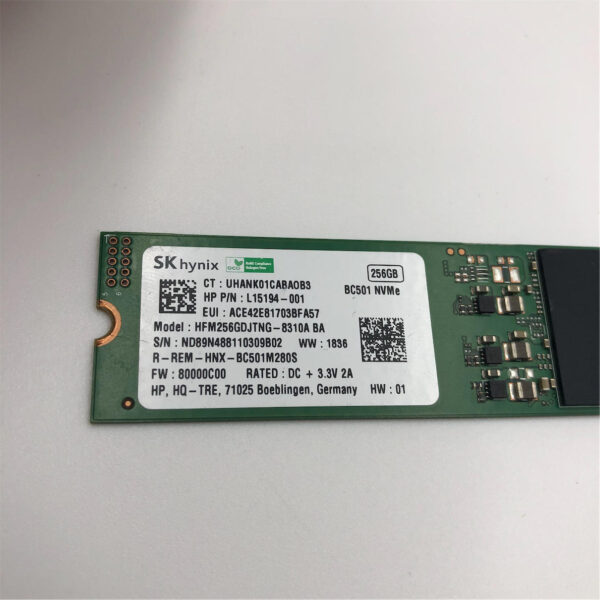HP 256GB M.2 2280 M NVMe SSD L15194-001 - Image 2