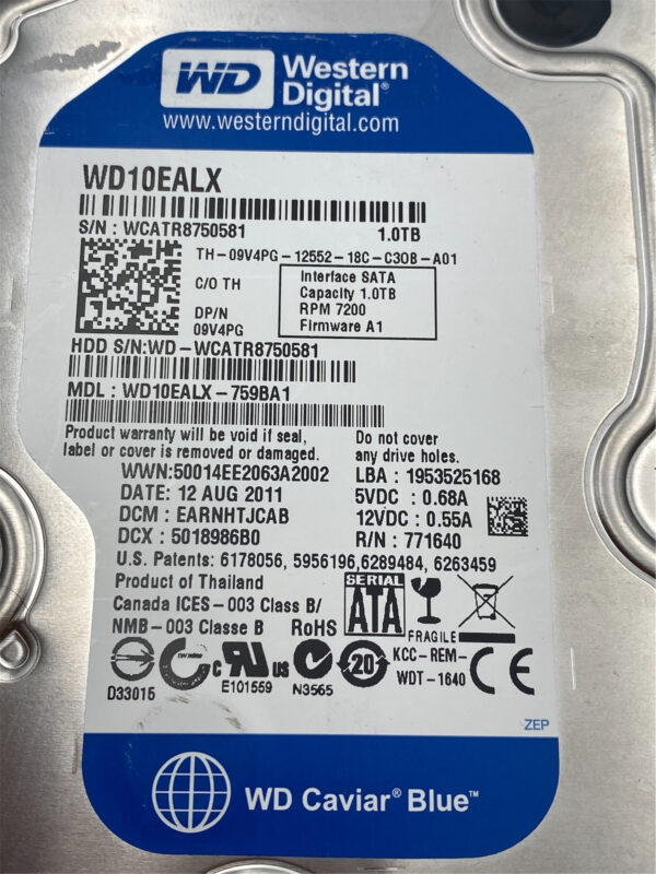 DELL 1TB 7.2K 3.5INCH SATA HDD 0GTP0 09V4PG - Image 3