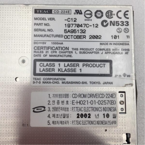IBM 24X CD-ROM IDE INT SLIM 33P3231 - Image 7