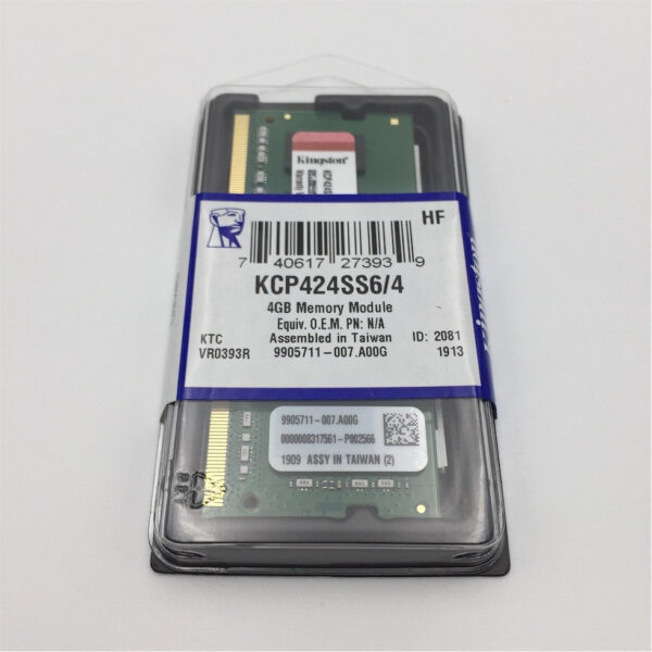 Kingston 4GB - DDR4 2400MHz. DDR4 , 2400MHz , Non-ECC KCP424SS6/4