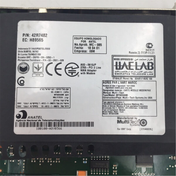 IBM PCI 2-LINE WAN W/MODEM 39J2283 - Image 3