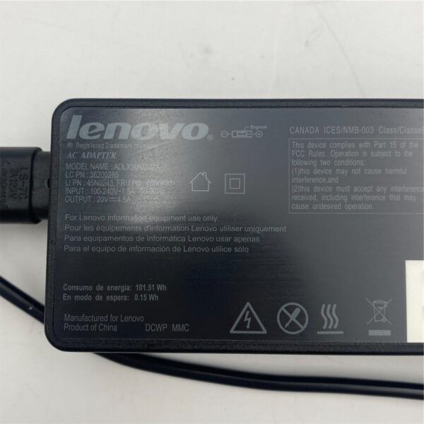 Lenovo ThinkPad X1 90 Watt AC Adapter 45N0481 - Image 2