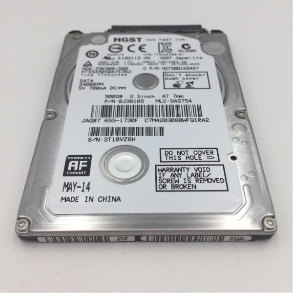 HITACHI 500GB 5.4K 3G 2.5INCH SATA HDD 0J38105