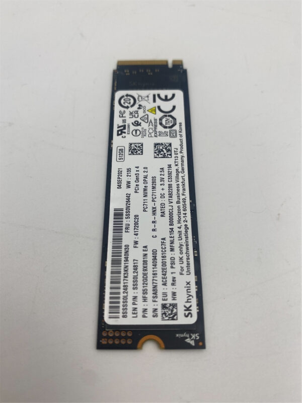 Lenovo 512GB SSD M.2 2280 PCIe3x4 00UP727 00UP490 00UP683 00UP739 5SS0V26442 - Image 3