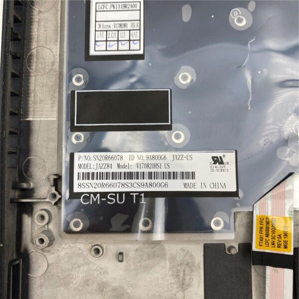 Lenovo FRU C-Cover ASM US English Non Backlit KBD and FPR 02HM424 02HM460 - Imagen 5