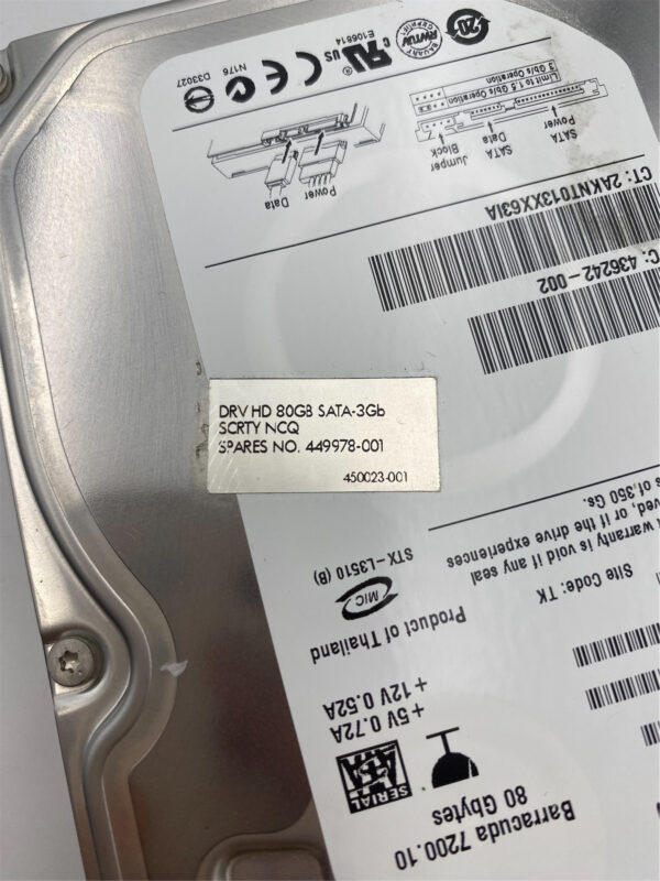 SEAGATE 80GB 7200RPM SATA II 3Gb/s 436242-002 449978-001 - Imagen 3