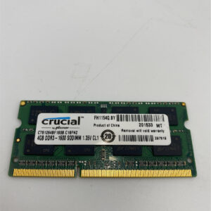 Crucial 4GB DDR3-1600 PC3L-12800S 2Rx8 1.35V SODIMM CT51264BF160B.C16FN2