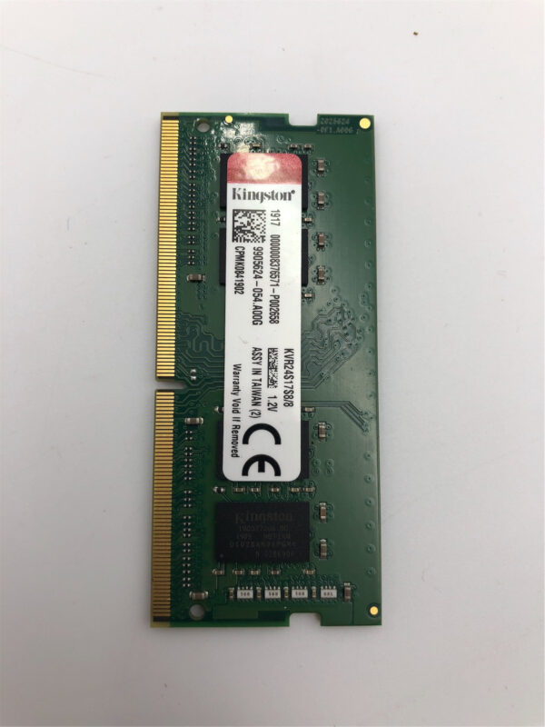 Kingston 8GB 1Rx8 1G x 64-Bit PC4-2400 CL17 260-Pin SODIMM KVR24S17S8/8 - Image 2