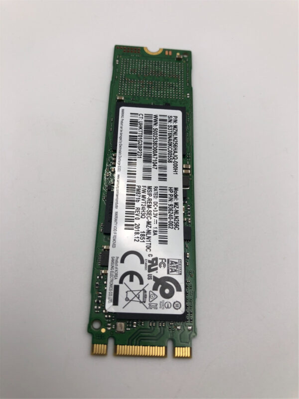 HP 256GB M.2 2280 B+M SATA 6G SSD MZNLN256HAJQ-000H1 936240-002 - Image 3