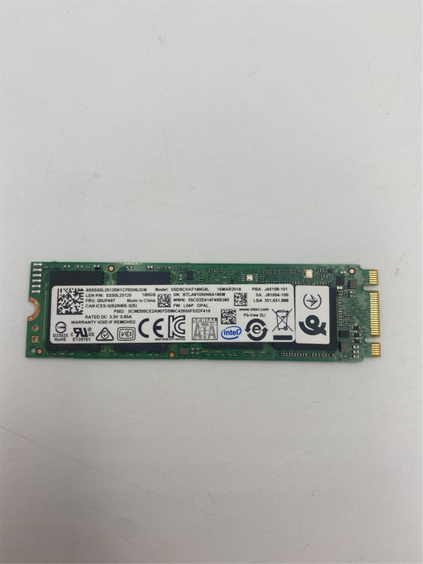 Lenovo 180GB M.2 2280 B+M SATA SSD 00UP497