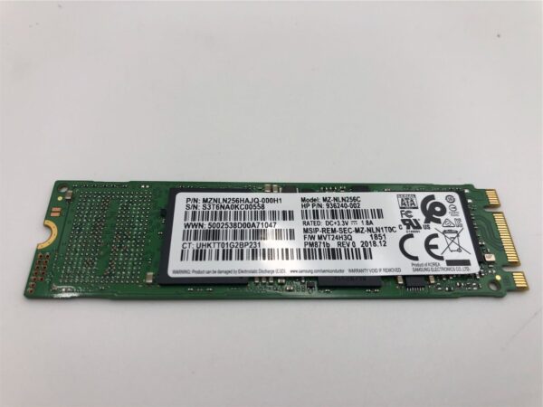 HP 256GB M.2 2280 B+M SATA 6G SSD MZNLN256HAJQ-000H1 936240-002 - Image 5